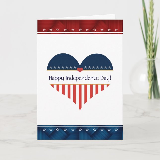 Tarjeta feliz del Día de la Independencia del (Anverso)