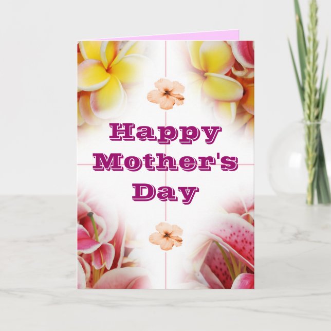 Tarjeta feliz del día de la madre (Anverso)