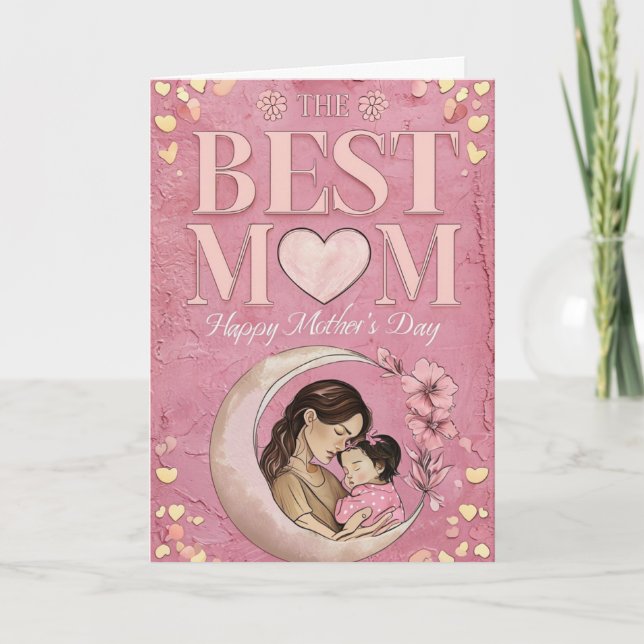 Tarjeta feliz del día de la madre (Anverso)