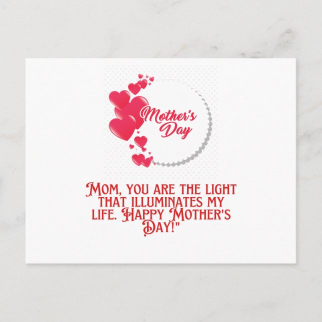 Tarjeta feliz del día de la madre (Anverso)
