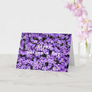 Tarjeta feliz del día de la madre con flores viole