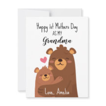 Tarjeta feliz del día de la madre para la abuela,