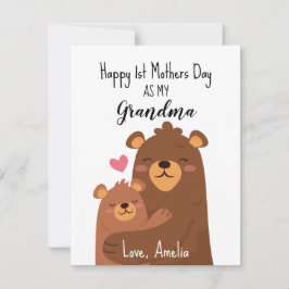 Tarjeta feliz del día de la madre para la abuela, 
