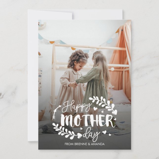 Tarjeta feliz del día de la madre personalizada co (Anverso)