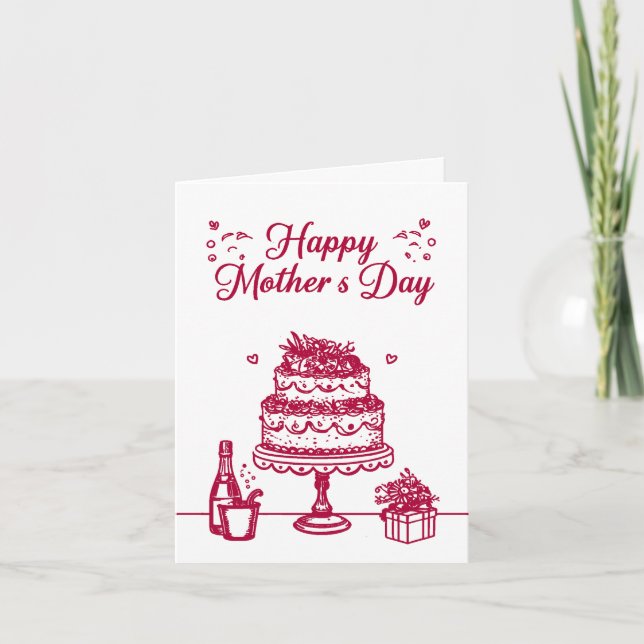 Tarjeta feliz del día de la madre, tarjeta del día (Anverso)