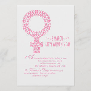 Tarjeta feliz del día de la mujer