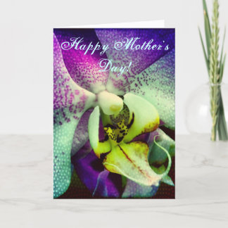 Tarjeta feliz del día de madre de la orquídea de