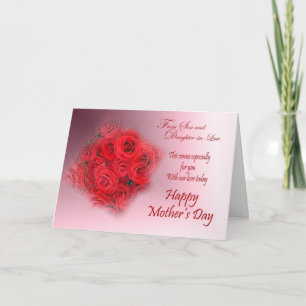 Tarjeta feliz del día de madre de los rosas rojos