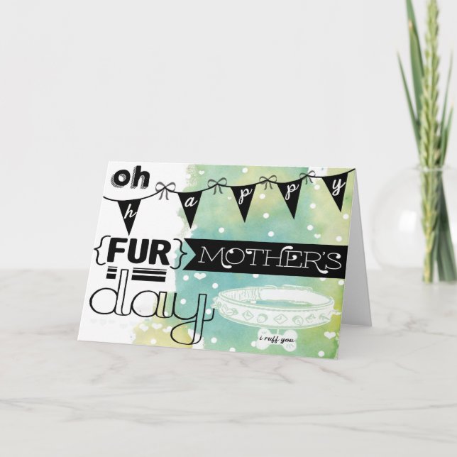 Tarjeta feliz del día de madre del perro (Anverso)