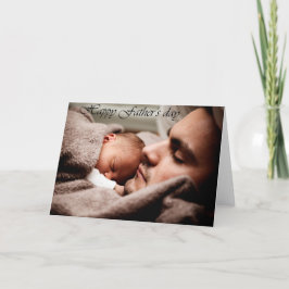 Tarjeta feliz del día de padre del bebé y del papá