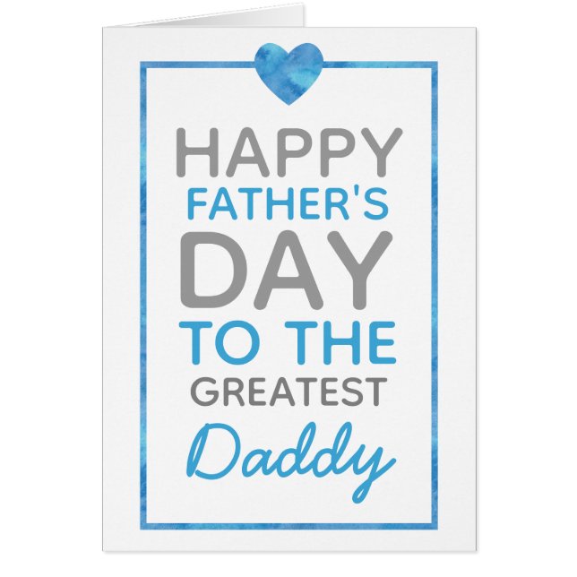 Tarjeta feliz del día de padre para el papá más (Frente)