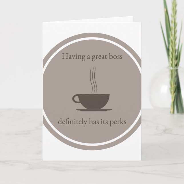 Tarjeta feliz del día del jefe (Anverso)