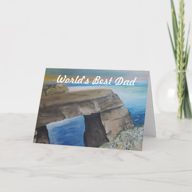 Tarjeta feliz del día del padre (Anverso)