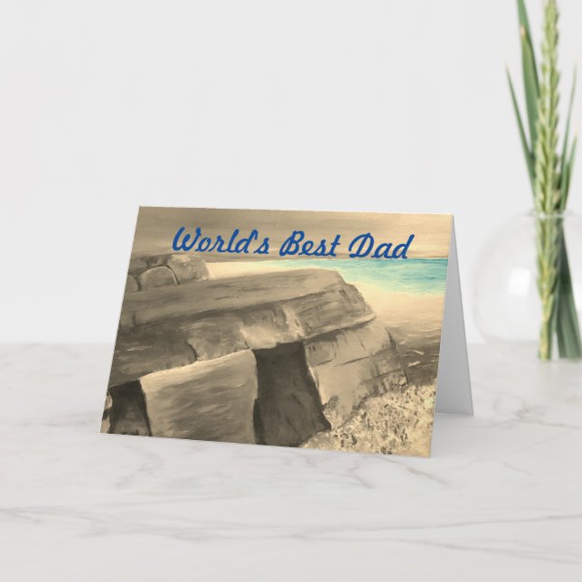 Tarjeta feliz del día del padre (Anverso)