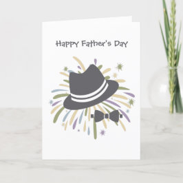 Tarjeta feliz del día del padre con diseño simple 