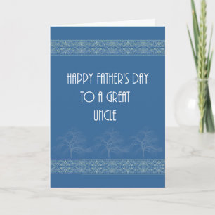 Tarjeta feliz del día del padre para el tío, azul