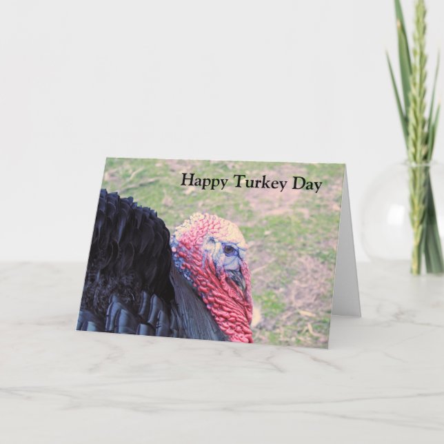 tarjeta feliz del día del pavo (Anverso)