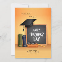 Tarjeta feliz del día del profesor