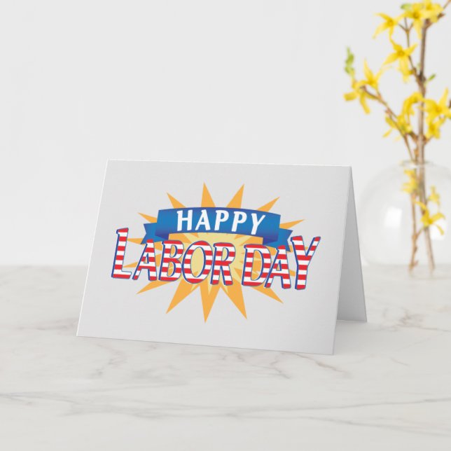 Tarjeta feliz del Día del Trabajo (flor amarilla)