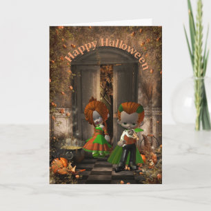 Tarjeta feliz del Halloween-Aniversario