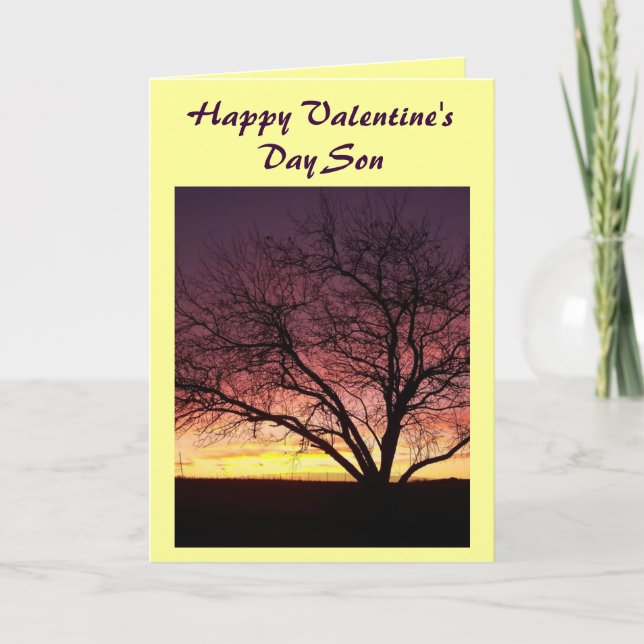Tarjeta feliz del Hijo-Saludo del el día de San (Anverso)