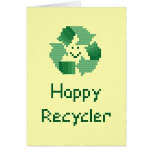 Tarjeta feliz del reciclador