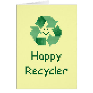 Tarjeta feliz del reciclador