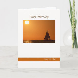 Tarjeta feliz del velero del día de padre