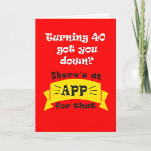 Tarjeta Feliz deseo de cumpleaños a los 40 años