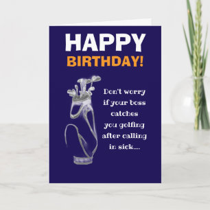 Tarjeta feliz deseo de cumpleaños del hermano de golf