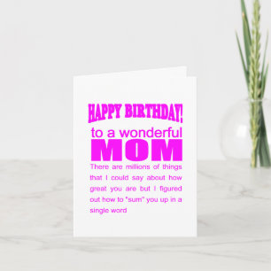 Tarjeta Feliz deseo de cumpleaños para la maravillosa mamá