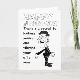 Tarjeta Feliz deseo de cumpleaños secreto para los jóvenes