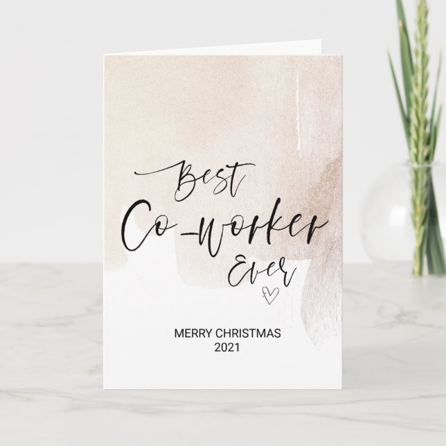 Tarjeta Feliz Deseo De Navidad Para Los Compañeros De Trab (Anverso)