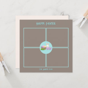 Tarjeta Feliz Deseos de Pascua Verde Plano