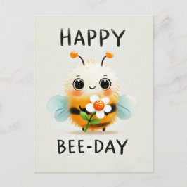 Tarjeta Feliz Día de Abejas - Abeja con Flor