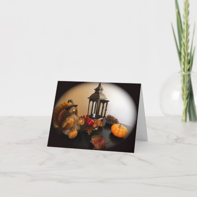 Tarjeta Feliz Día de Acción de Gracias (Anverso)