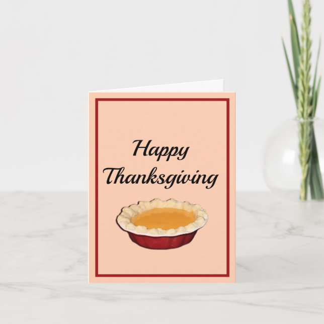 Tarjeta Feliz Día de Acción de Gracias (Anverso)