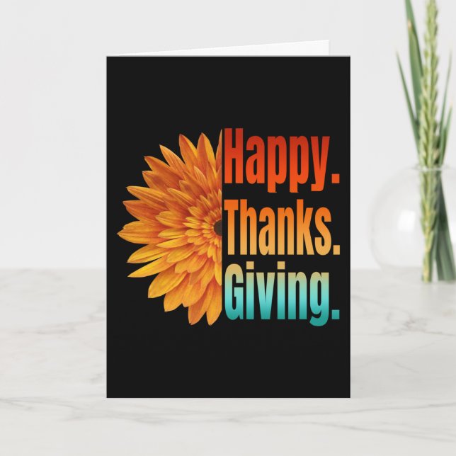 Tarjeta Feliz Día de Acción de Gracias   (Anverso)