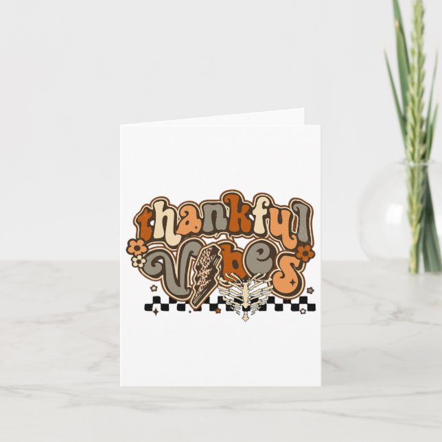 Tarjeta Feliz Día de Acción de Gracias (Anverso)