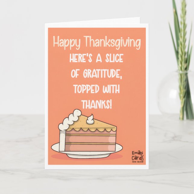 Tarjeta Feliz Día de Acción de Gracias (Anverso)