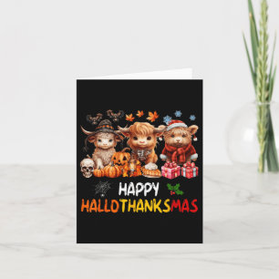 Tarjeta Feliz Día de Acción de Gracias en Halloween Navida
