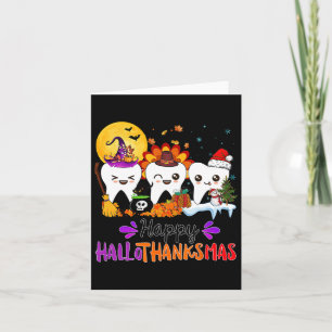 Tarjeta Feliz Día de Acción de Gracias Hallothanksmas Teet