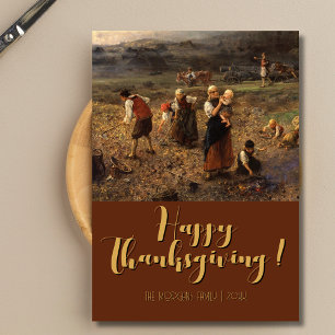 Tarjeta Feliz Día de Acción de Gracias, Papa Harvest Card 