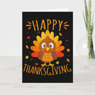 Tarjeta Feliz Día de Acción de Gracias para la Cena Famili