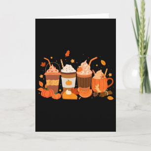 Tarjeta Feliz Día de Acción de Gracias Pumpkin Spice Latte