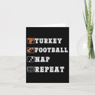 Tarjeta Feliz Día de Acción de Gracias Turquía Futbol Repe