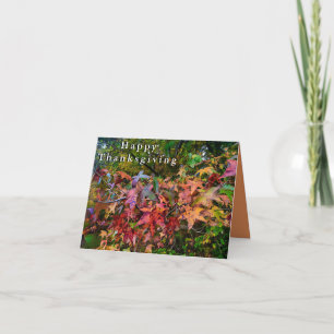 Tarjeta Feliz Día de Acción de Gracias - Vibrante Foliage 