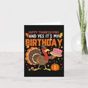 Tarjeta Feliz Día de Acción de Gracias y sí, son mis niños