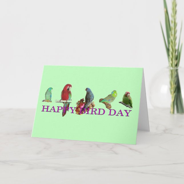 Tarjeta Feliz Día de Aves (Anverso)