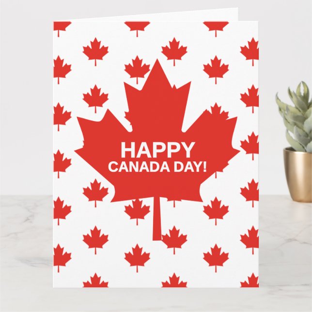 Tarjeta Feliz Día de Canadá (Planta pequeña)